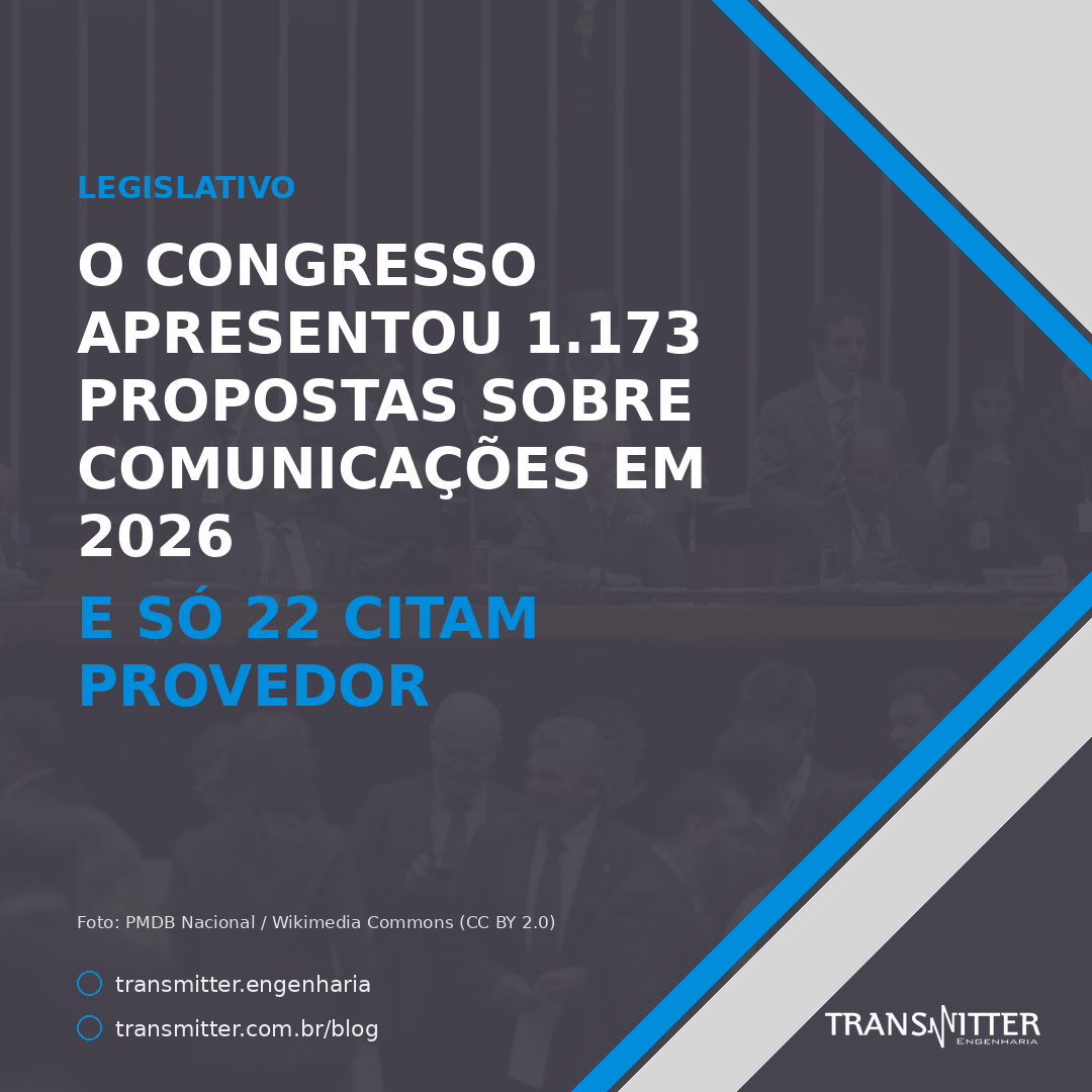 O Congresso apresentou 1.173 propostas sobre Comunicações em 2026 — e só 22 citam provedor