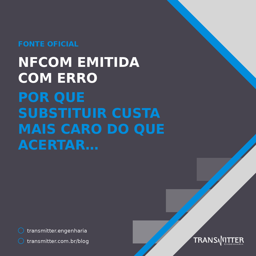 NFCom emitida com erro