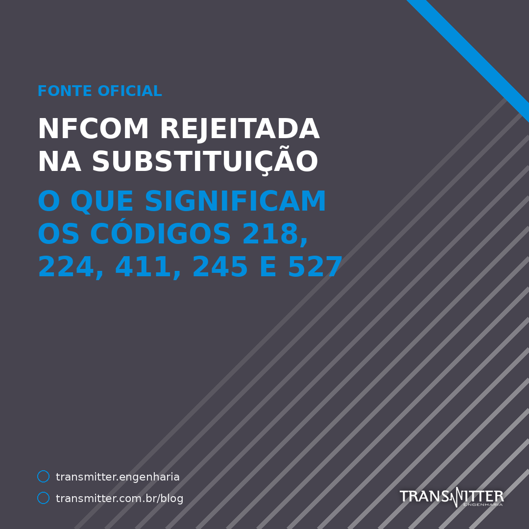 NFCom rejeitada na substituição
