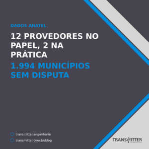 12 provedores no papel, 2 na pratica