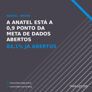 A Anatel abriu 84,1% dos seus dados e está a 0,9 ponto da meta de 2027